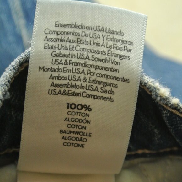 MOTHER Blue Distressed Wide Leg Jeans - Picture 14 of 16